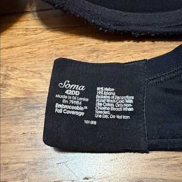 Soma Embraceable Perfect Coverage Bra Lot of 4 Black Taupe Plus Size 42DD/42DDD - Picture 13 of 16